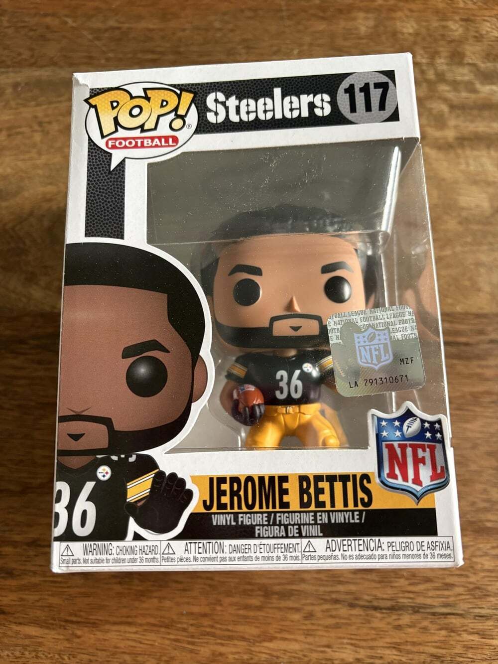 Funko Pop NFL Football Steelers Jerome Bettis 117 Vinyl Figure Multicolor Toy